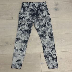 lululemon athletica Black and Gray Tie-Dye Leggings